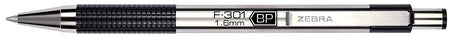 Zebra F-301 Retractable Ballpoint Pen, Bold Point, 1.6mm, Black Ink, 2 Pack