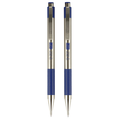 Zebra G-301 Retractable Gel Pen, Medium Point, 0.7mm, Blue Ink, 2 Pack