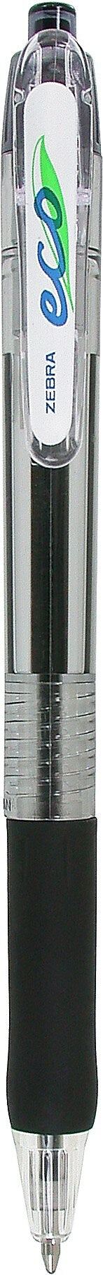 Zebra Jimnie Retractable Ballpoint Pen, Medium Point, 1.0mm, Black Ink, Dozen