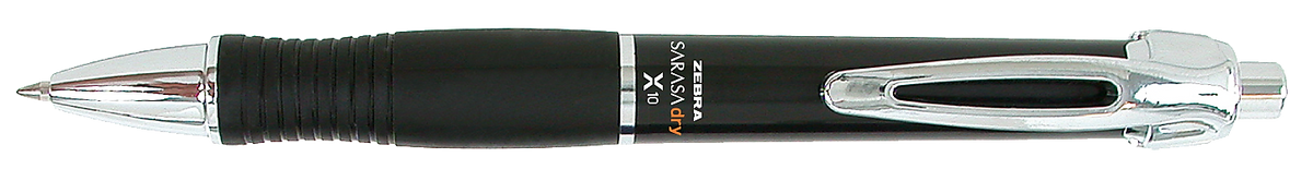 Zebra Sarasa Dry X10 Retractable Gel Pen, Medium Point, 0.7mm, Black Ink, Dozen