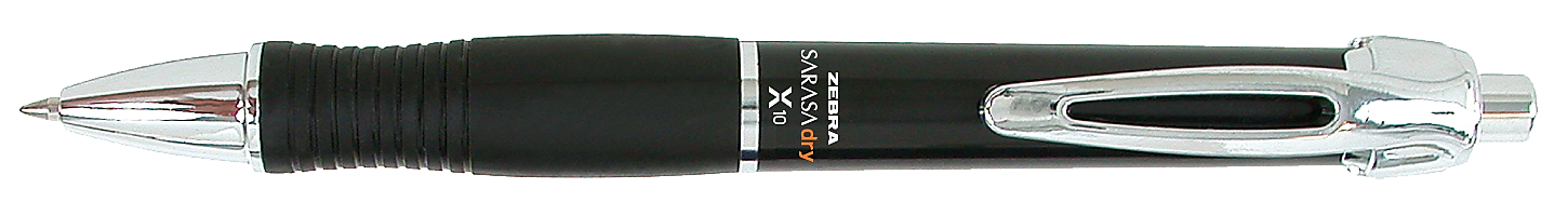 Zebra Sarasa Dry X10 Retractable Gel Pen, Medium Point, 0.7mm, Black Ink, Dozen