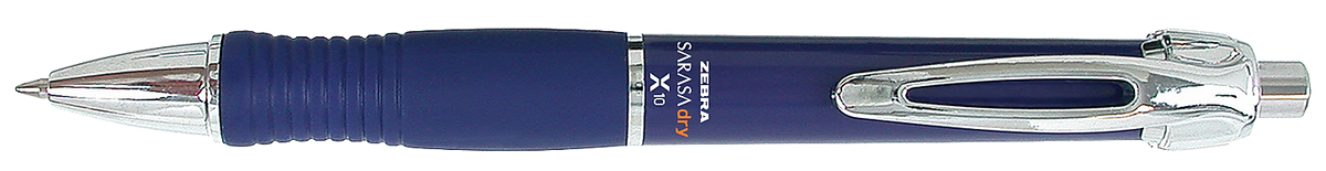 Zebra Sarasa Dry X10 Retractable Gel Pen, Medium Point, 0.7mm, Blue Ink, 12/Pack