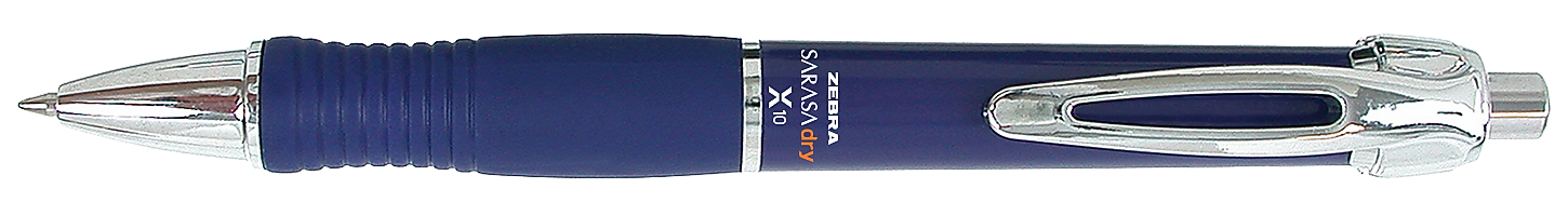 Zebra Sarasa Dry X10 Retractable Gel Pen, Medium Point, 0.7mm, Blue Ink, 12/Pack