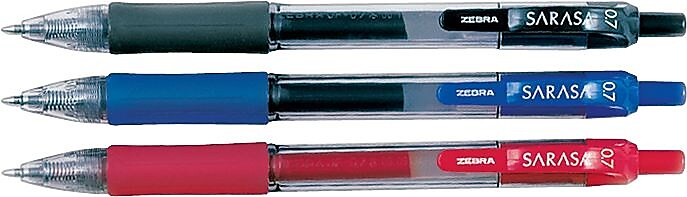 Zebra Sarasa Dry X20 Retractable Gel Pen, Medium Point, 0.7mm, Assorted Ink, 24 Pack