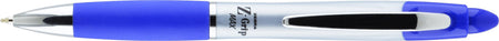 Zebra Z-Grip Max Retractable Ballpoint Pen, Medium Point, 1.0mm, Blue Ink, Dozen