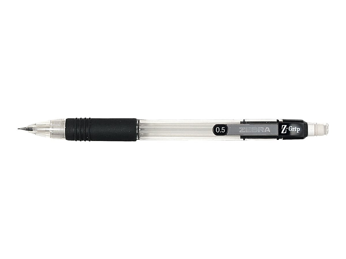 Zebra Z-Grip Mechanical Pencil, 0.5mm, #2 Medium Lead, Dozen